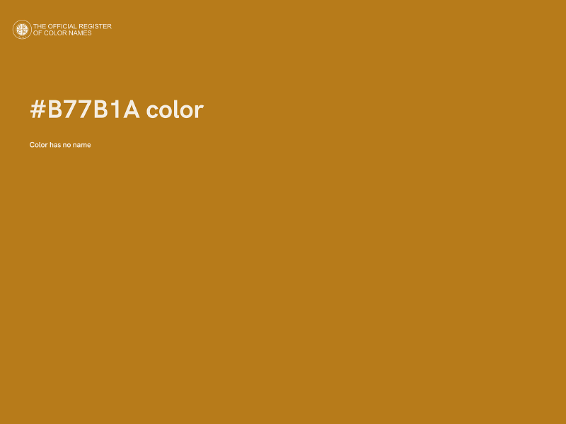 #B77B1A color image