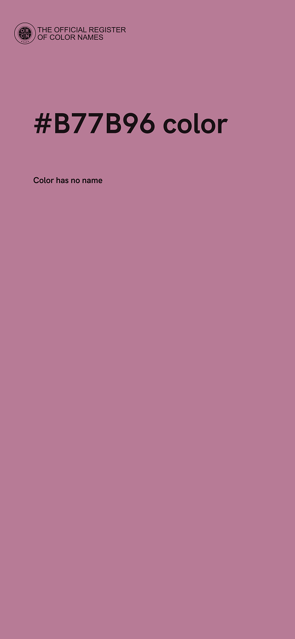 #B77B96 color image