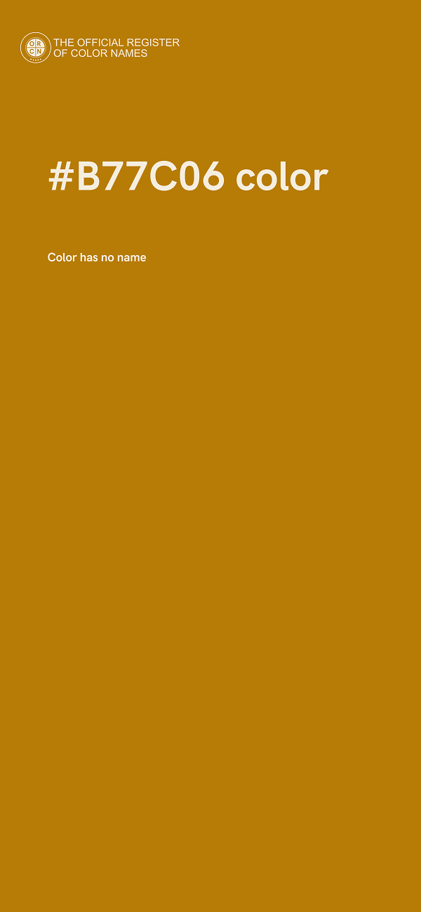 #B77C06 color image