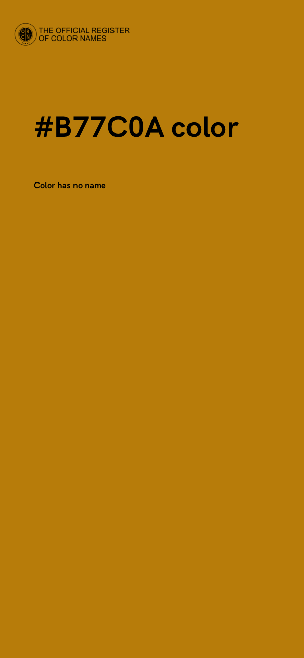 #B77C0A color image