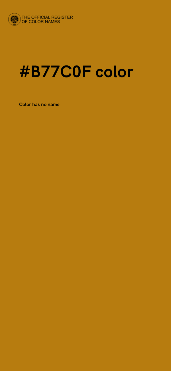 #B77C0F color image