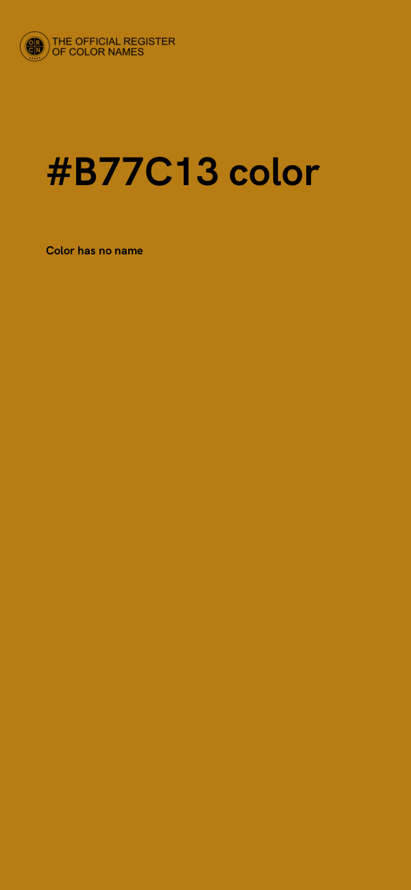 #B77C13 color image