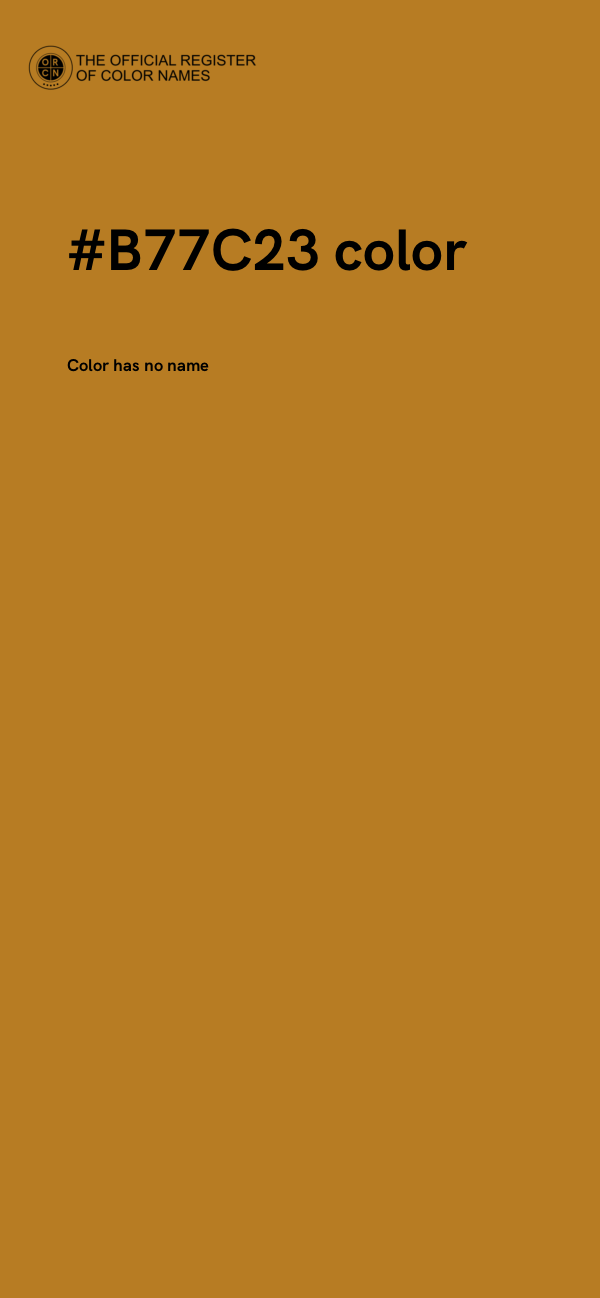 #B77C23 color image