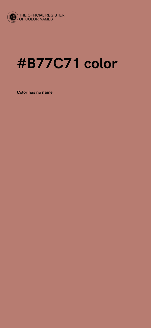 #B77C71 color image
