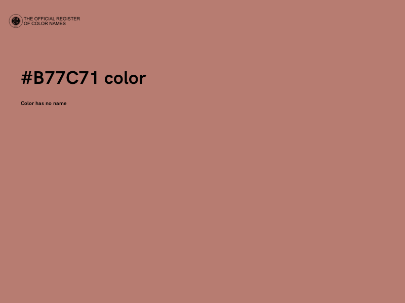 #B77C71 color image