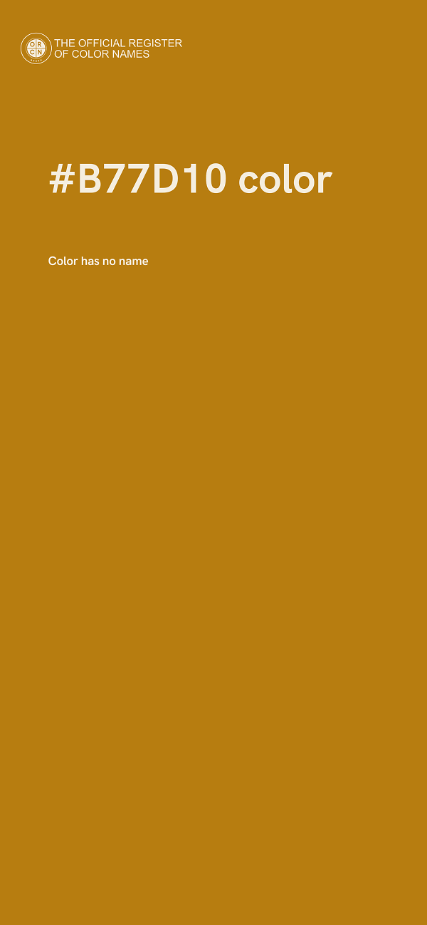 #B77D10 color image