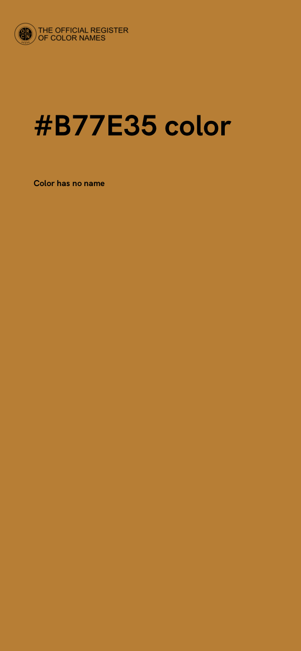 #B77E35 color image