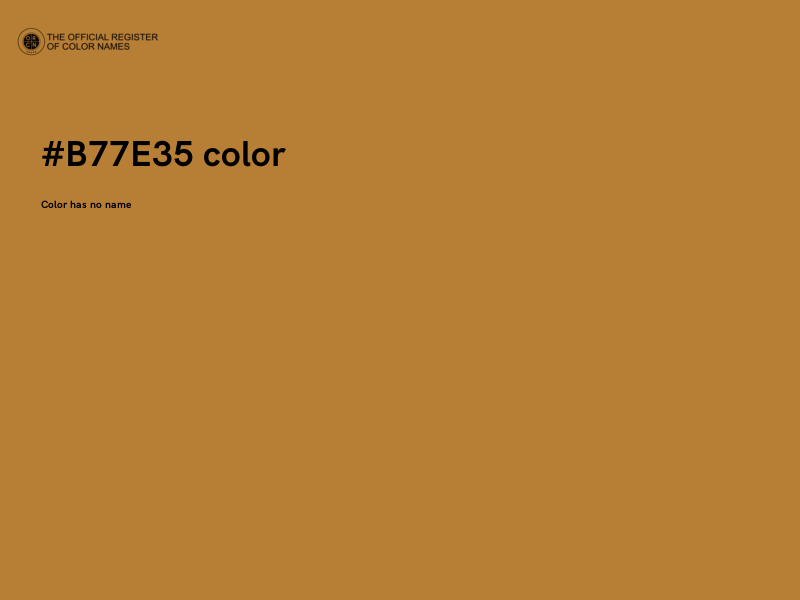 #B77E35 color image