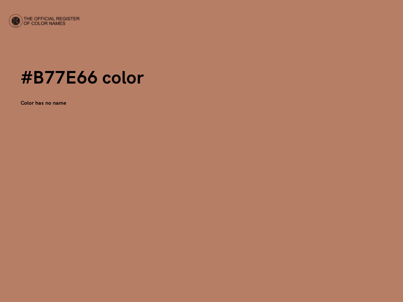 #B77E66 color image