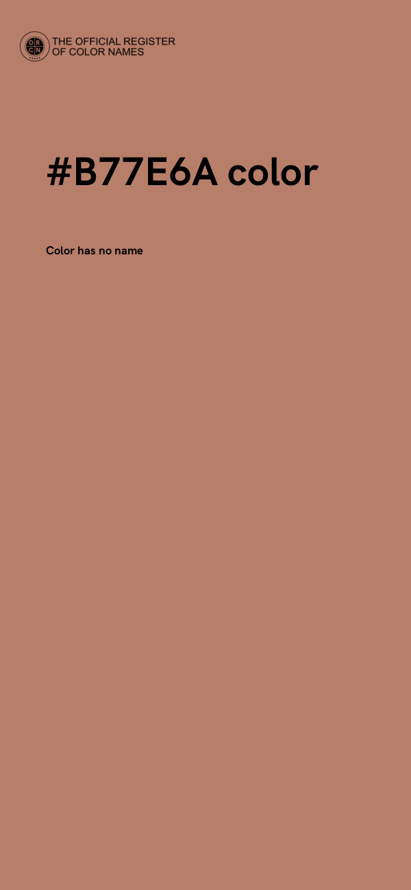 #B77E6A color image