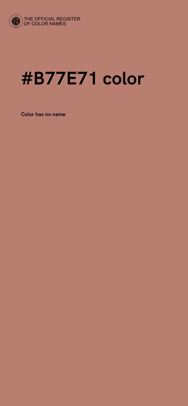 #B77E71 color image