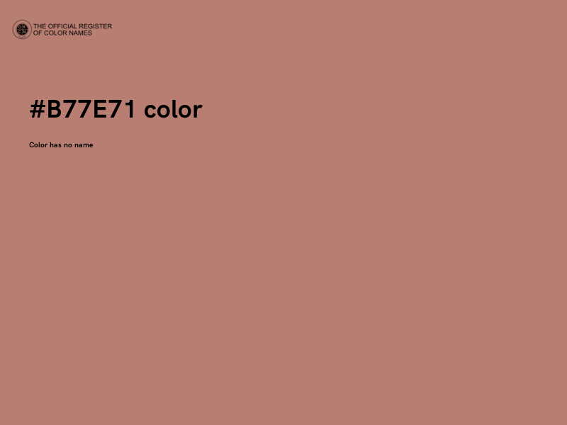 #B77E71 color image