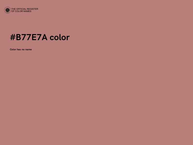 #B77E7A color image