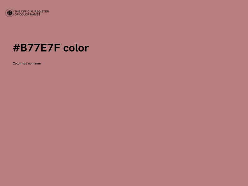 #B77E7F color image