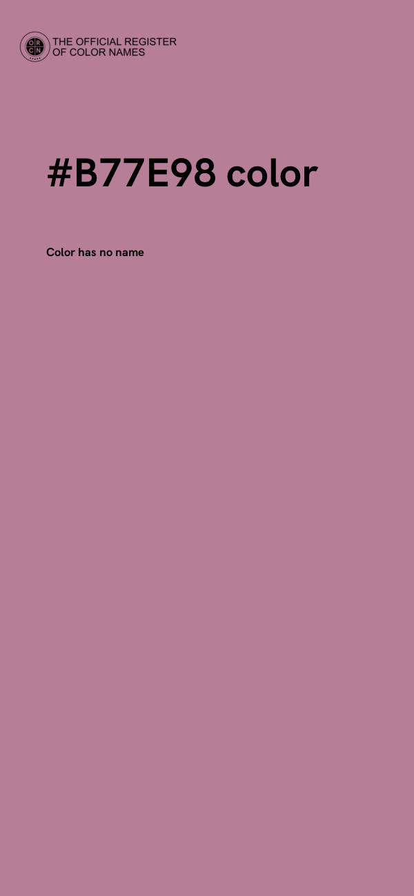 #B77E98 color image