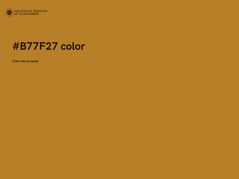 #B77F27 color image