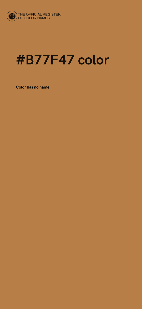 #B77F47 color image