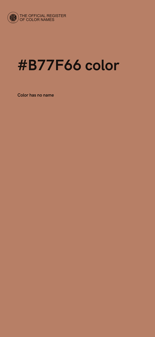 #B77F66 color image