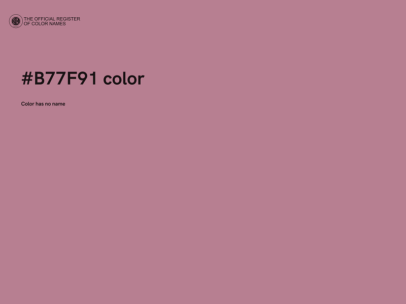 #B77F91 color image