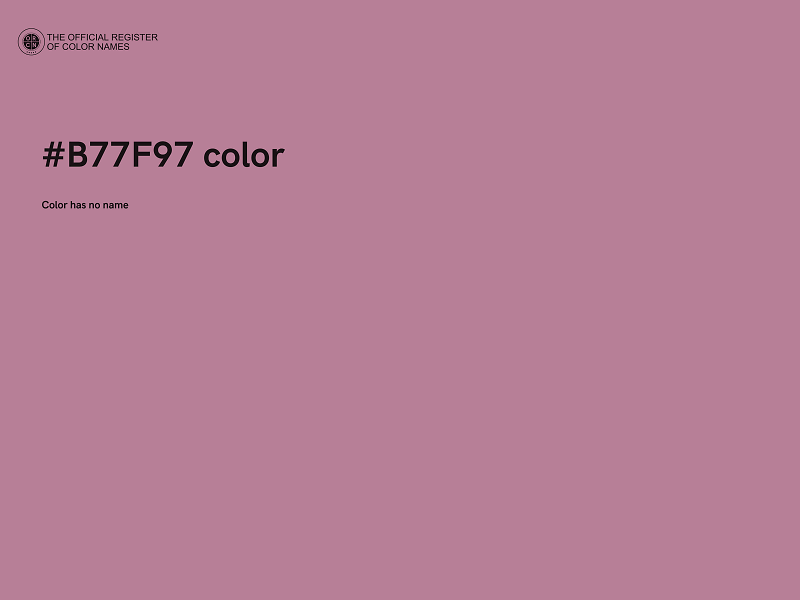 #B77F97 color image