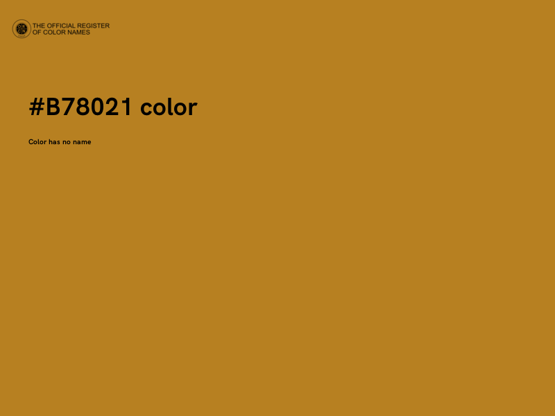 #B78021 color image