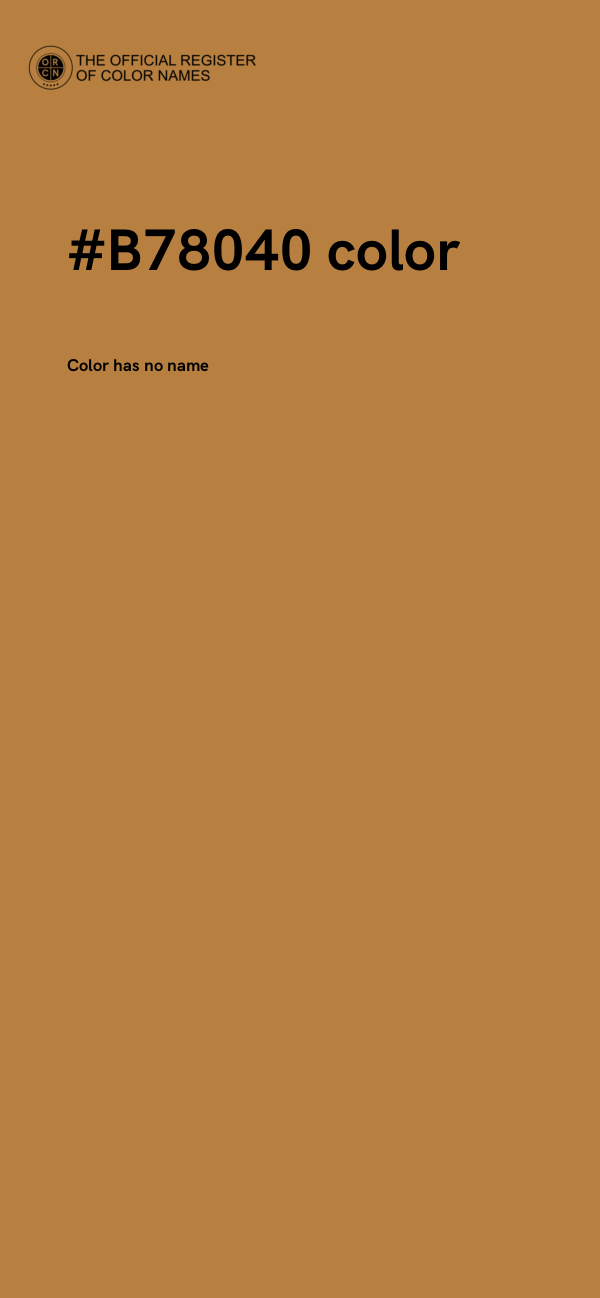 #B78040 color image