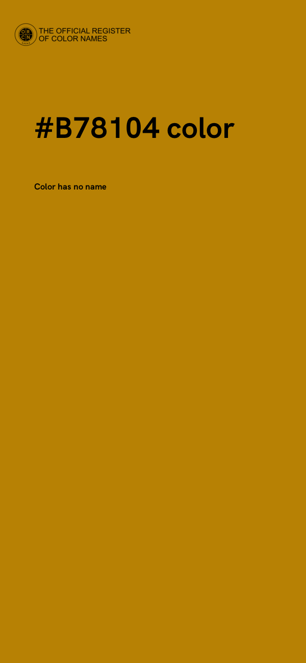 #B78104 color image