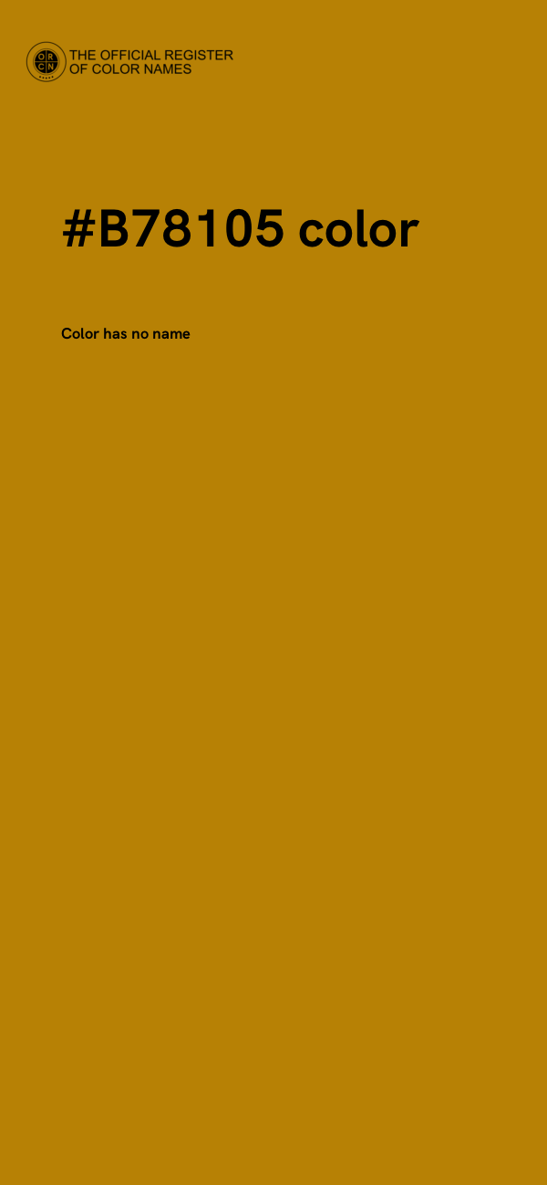 #B78105 color image