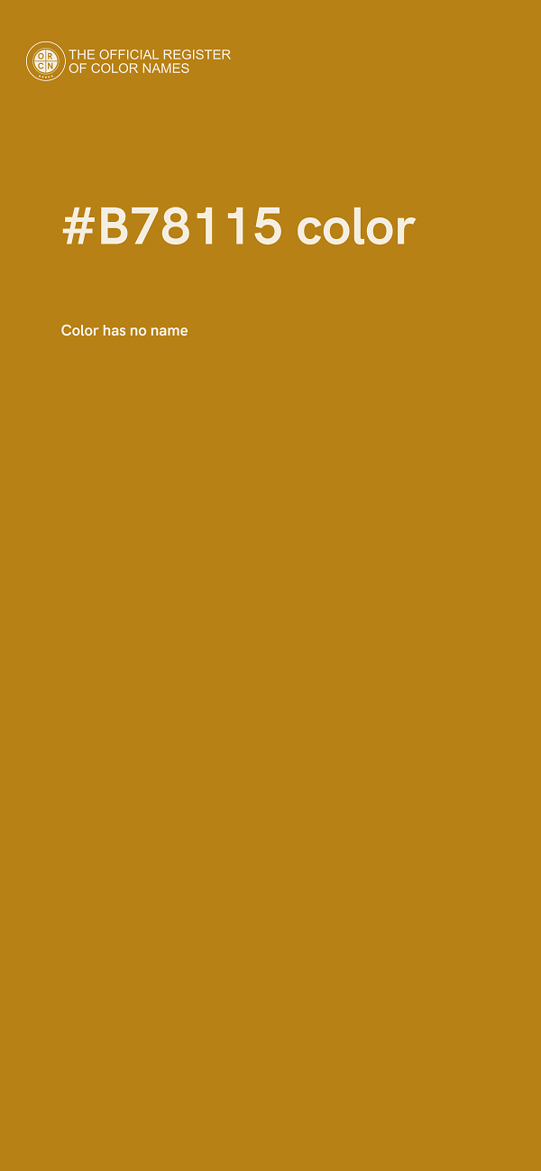 #B78115 color image