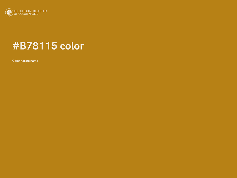 #B78115 color image