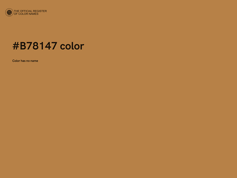 #B78147 color image