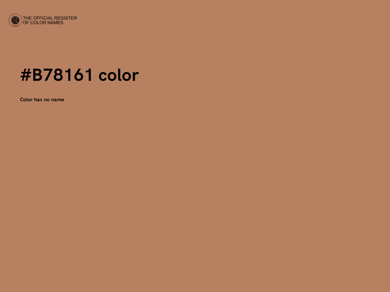 #B78161 color image