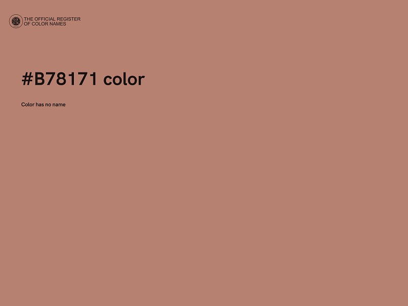 #B78171 color image