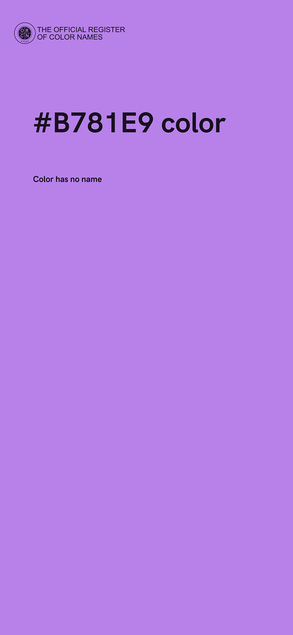 #B781E9 color image