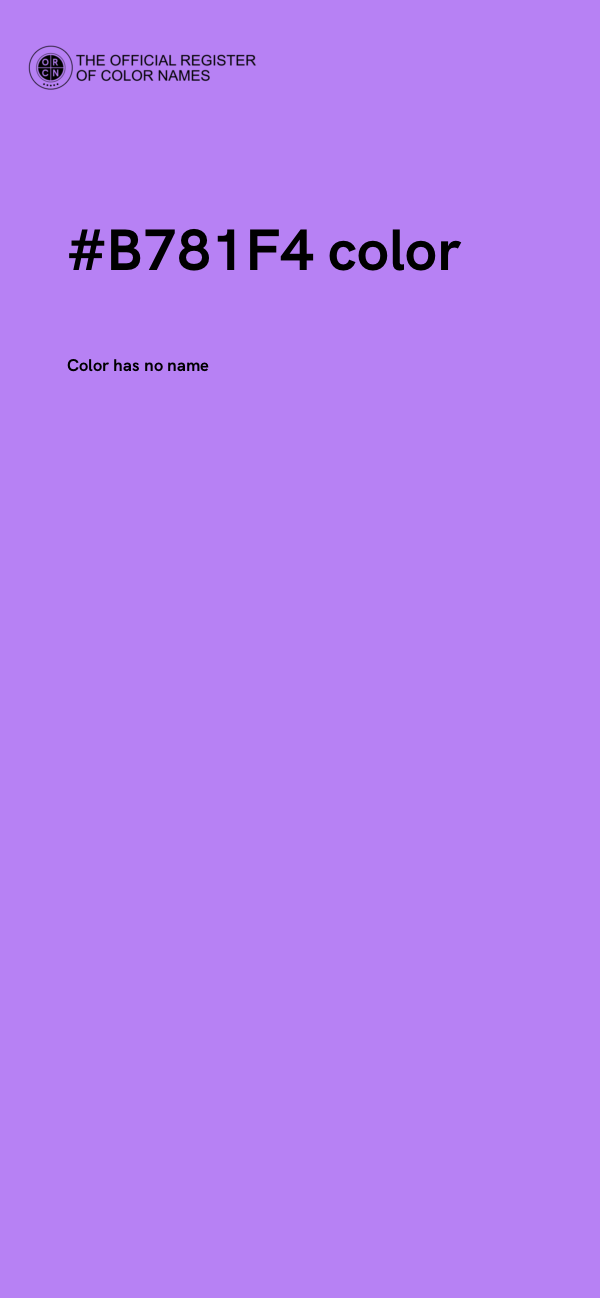 #B781F4 color image