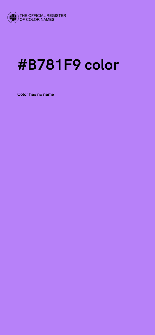 #B781F9 color image