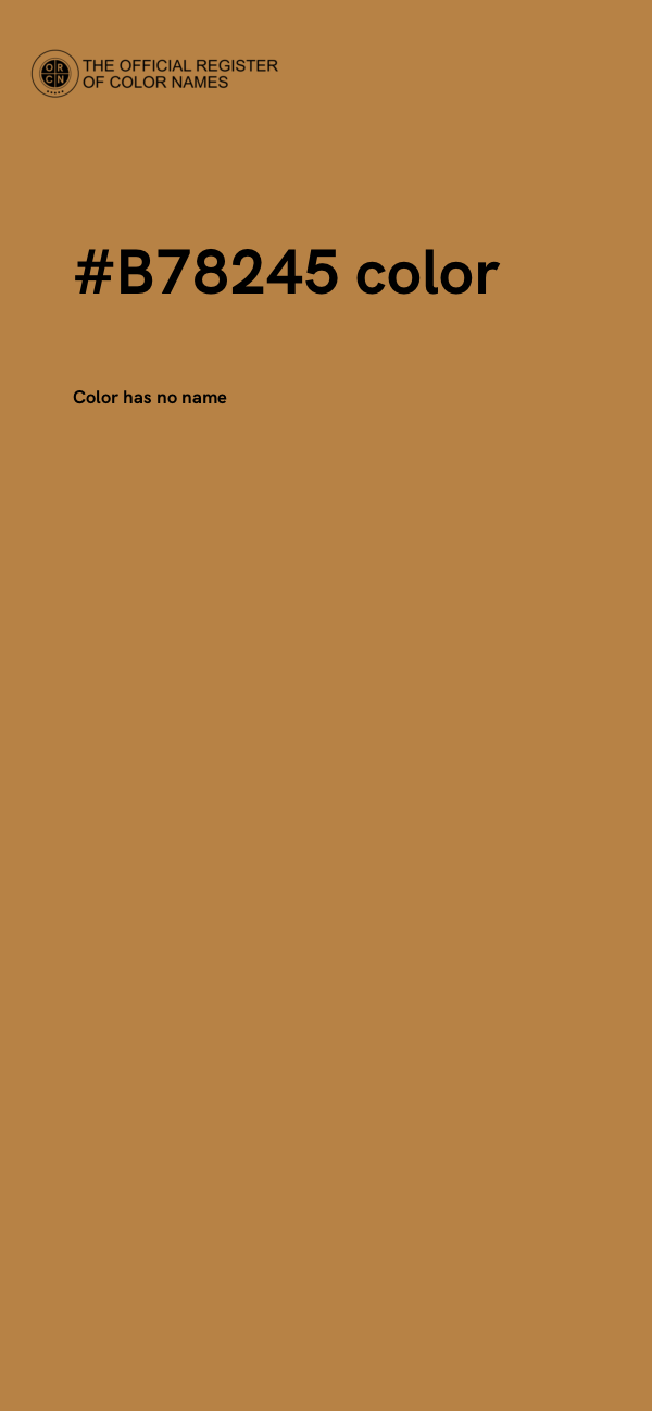 #B78245 color image