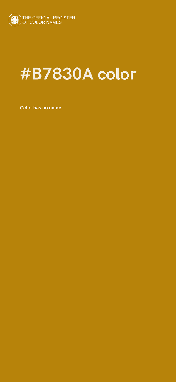 #B7830A color image