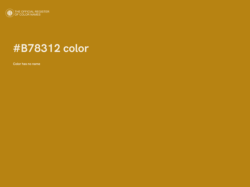#B78312 color image