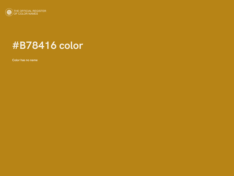 #B78416 color image