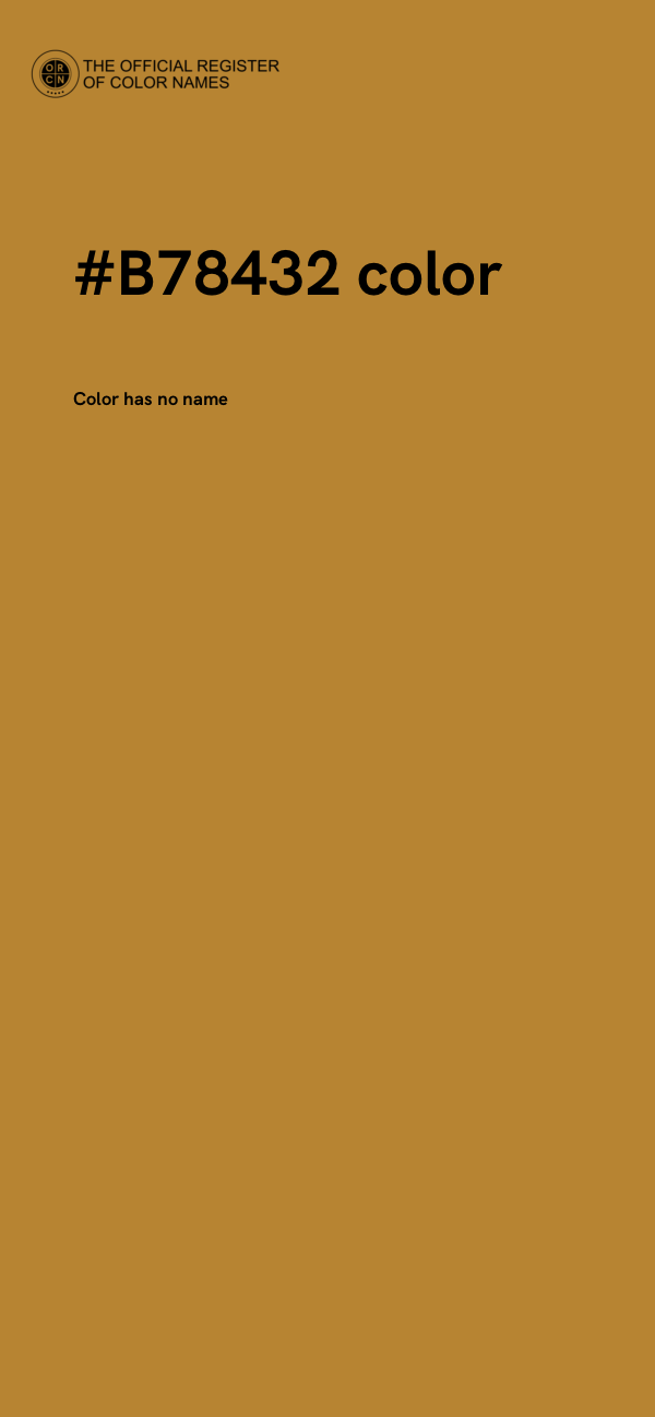 #B78432 color image