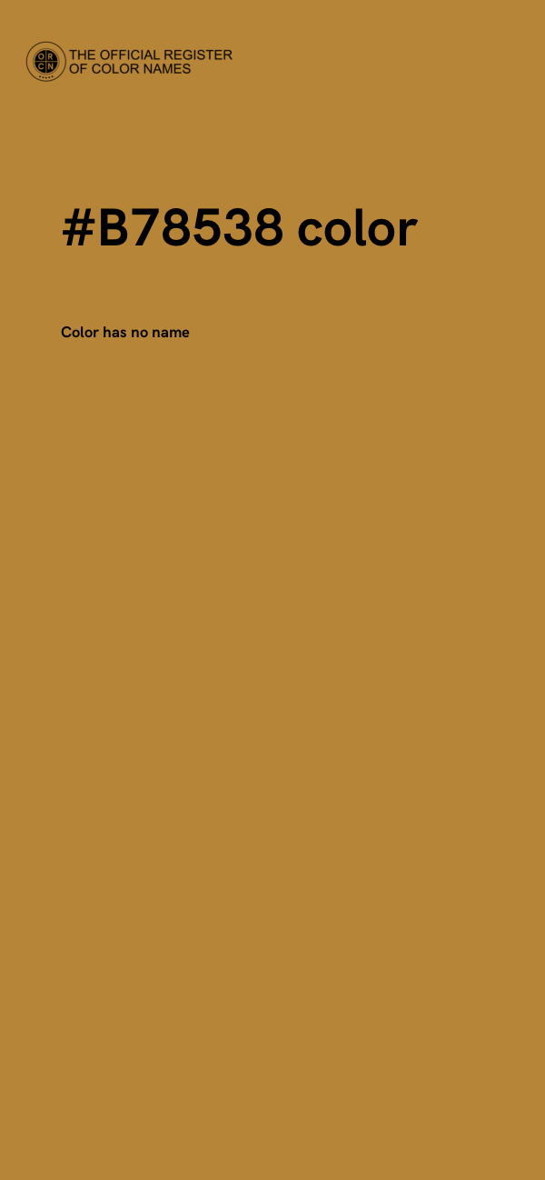 #B78538 color image