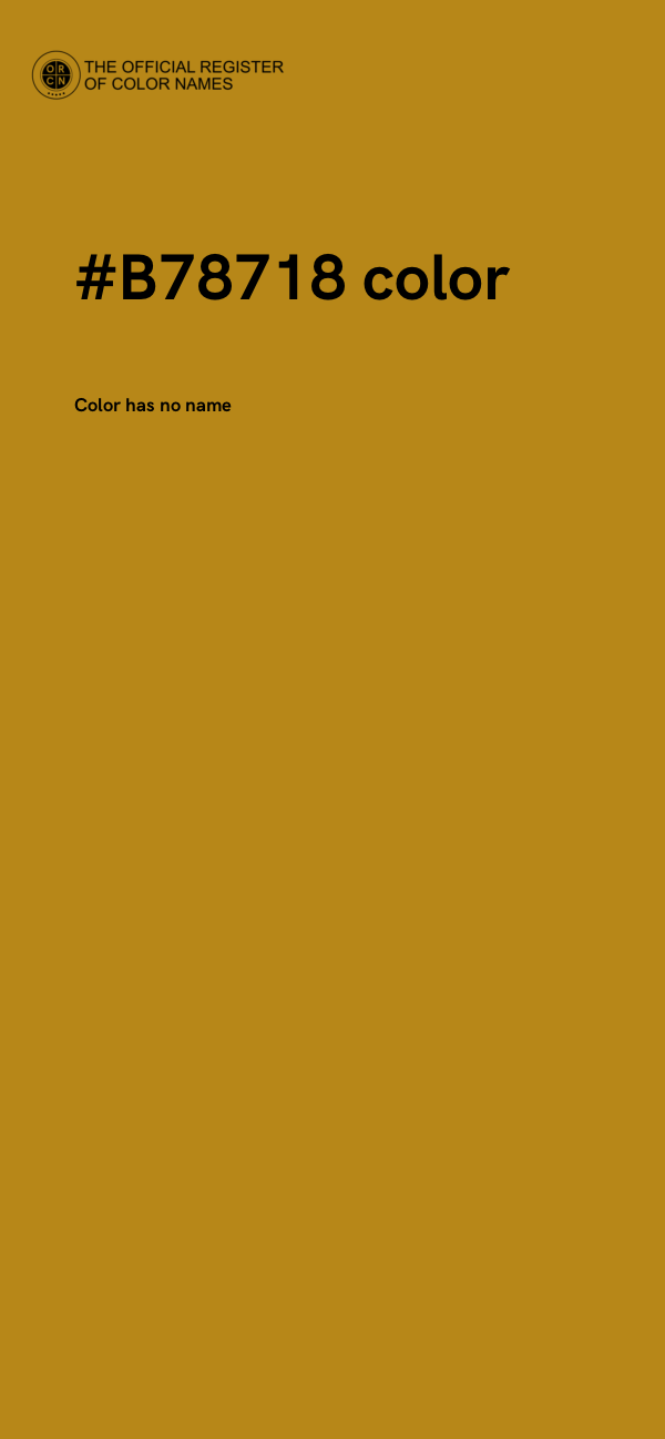 #B78718 color image