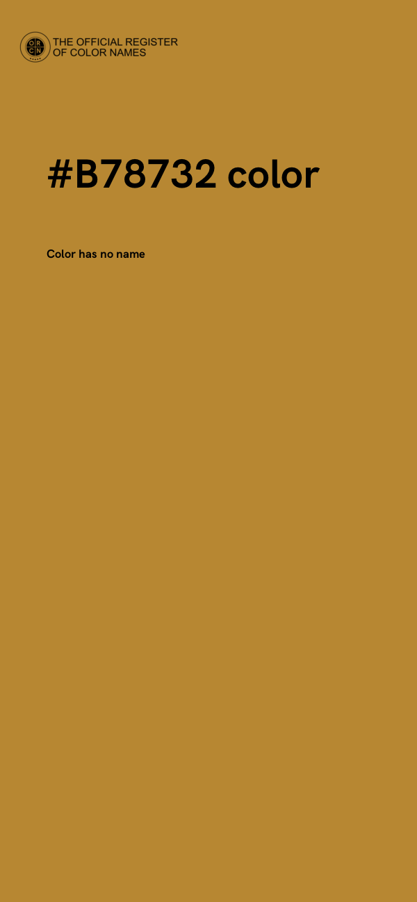 #B78732 color image