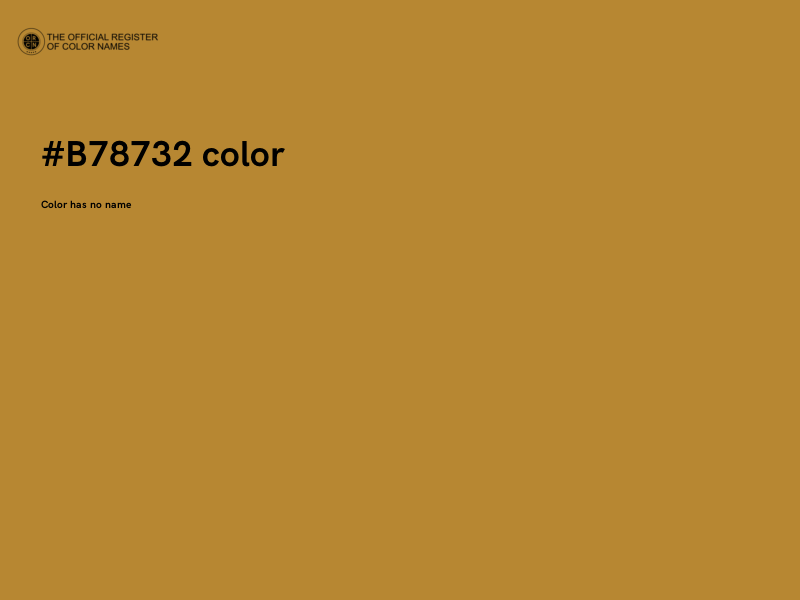 #B78732 color image
