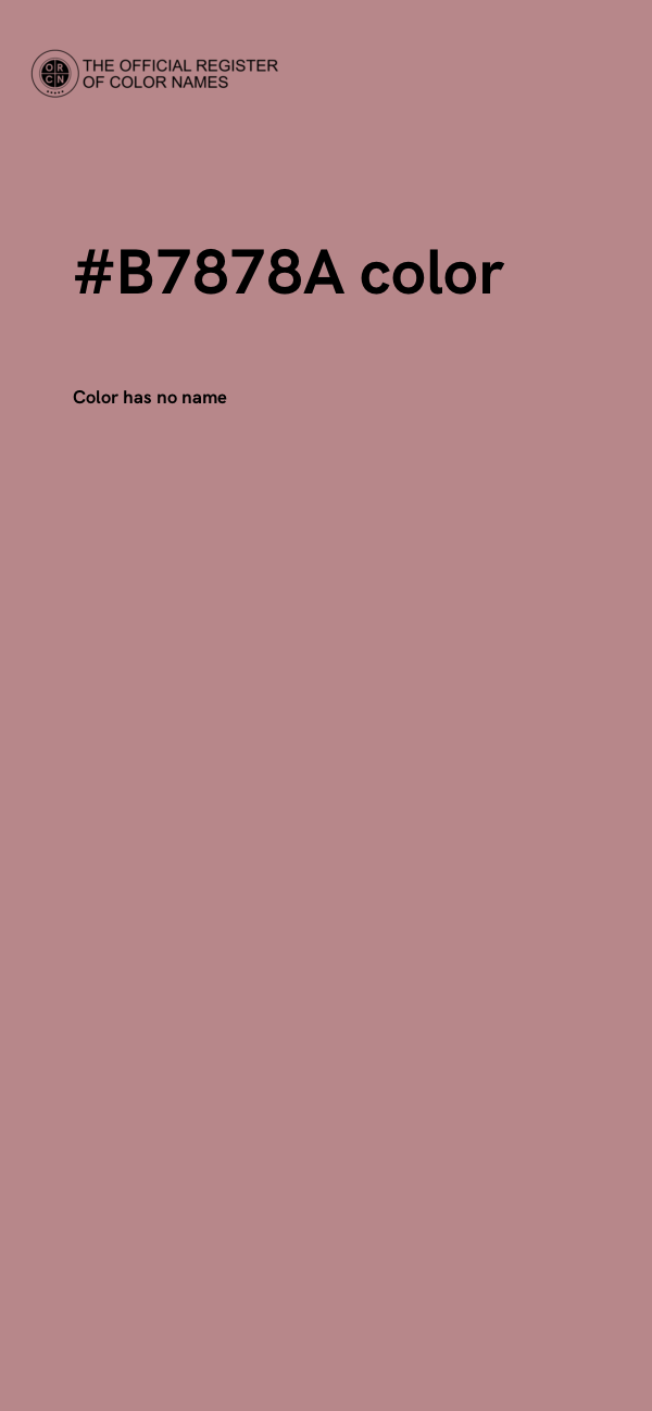 #B7878A color image