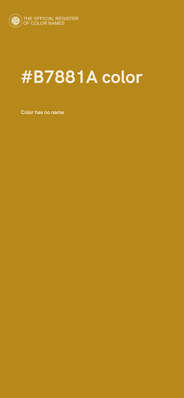 #B7881A color image