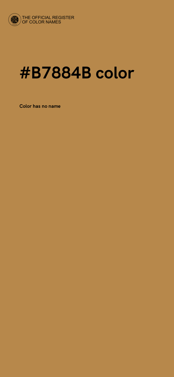 #B7884B color image