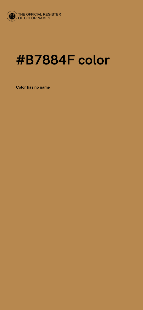 #B7884F color image