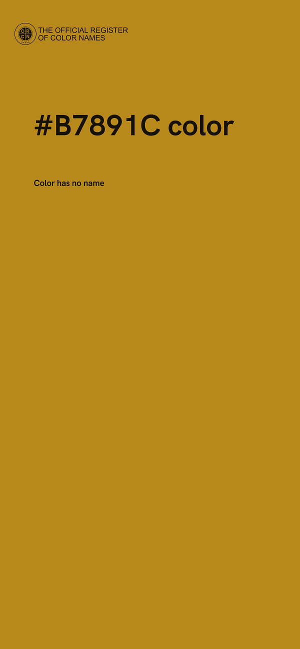 #B7891C color image